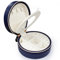AdelDream Schmuckkästchen Schmuck Organizer Reise Schmuckkoffer Schmuckbox mit Reißverschluss und Spiegel rund klein für zu Hause und unterwergs ideal für Mädchen&Damen blau
