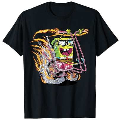 SpongeBob Schwammkopf SpongeBob Comic Bike T-Shirt, Herren, Schwarz, L