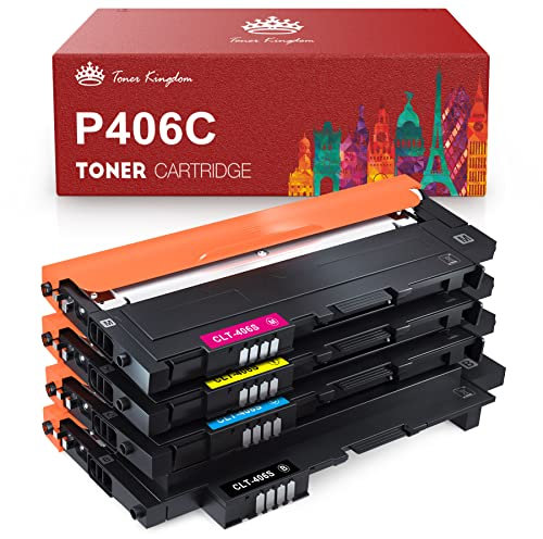 Toner Kingdom Replacement Compatible with Samsung CLT-406S CLT-P406C CLT-K406S Toner for Samsung Xpress SL C410W C460FW C460W C463W CLP-360 360N CLP-365 365W CLX-3300 CLX-3305 CLX-3305W