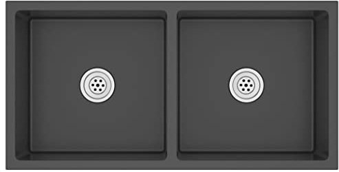 vidaXL Fregadero de Cocina Hecho a Mano de Acero Inoxidable Negro Lavabo Pulcro