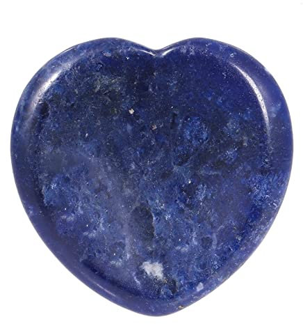 KYEYGWO Blauer Punkt Stein Reiki Heilung Kristall Sorgen Stein, Herz Daumenstein Pocket Palmen Taschensteine Worry Stone Massagesteine für Meditation, Stress abbauen, Handschmeichler Dekompression