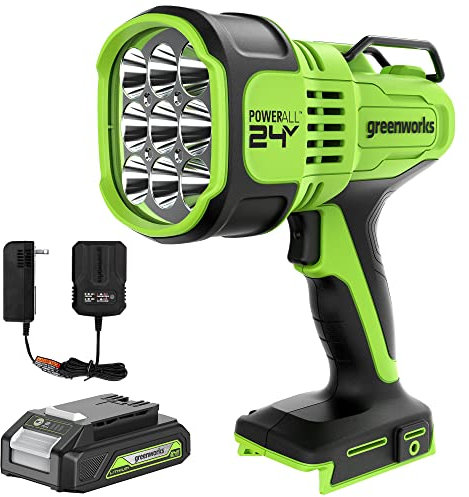 Greenworks 24V LED Spot Light Kit with 2Ah Battery and Charger