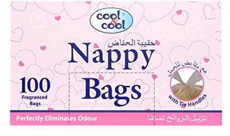 Coole und kühle Wickeltaschen, hunderte Windel-Einwegbeutel, leicht duftend, hygienisch, leicht zu knotende Griffe und beseitigt Gerüche