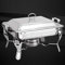 RibasuBB Chafing Dish Set, 6L Wärmebehälter Edelstahl Chafing Dish mit Deckel 21x26x26cm Speisewärmer, Wärmebehälter