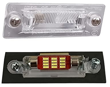 ENVA 2X LED Number Plate Lamp Light Bulb Holder Pair for Transporter T5 Caddy MK3 Golf MK5 V 3B5943021E