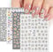 4 Sheets Daisy Flower Nail Art Stickers - Spring/Summer Style Self-Adhesive Flower Designs for Women & Girls