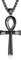 ADMETUS Ankh Anhänger Kette Schwarz Ägyptische Ankh Kreuz Anhänger Schwarz Koptisches Kreuz Kette Schutz Schmuck Ägyptische Geschenke für Herren Männer