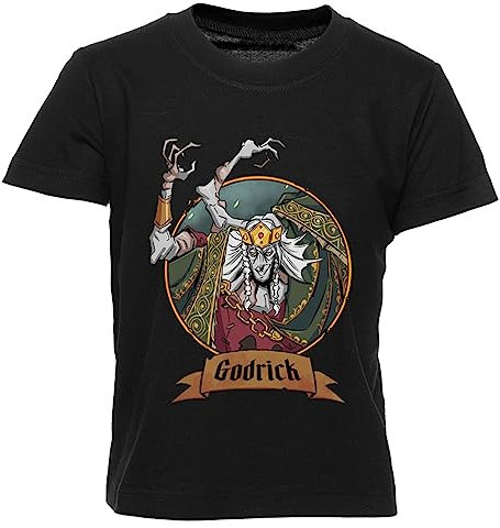 Elden Ring Charaktere Porträt T-Shirt Kinder Schwarzes T-Shirt Mit Rundhalsausschnitt Für Jungen Und Mädchen