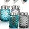 ZOOFOX 4 Pack Glass Salt and Pepper Shaker Set, 4 oz Retro Style Salt Shaker with Stainless Steel Lid and Adjustable Pour Hole, Hobnail Spice Bottles for Home, Restaurant, BBQ, RV and Camping