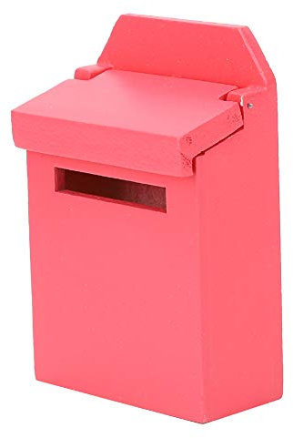 Atyhao Puppenhaus-Klappbriefkasten, 5 Farben, Realistischer Briefkasten Im Maßstab 1:12, Briefkastenmodell aus Holz für Puppenhaus, Puppenhaus-Dekoration, (Rot)