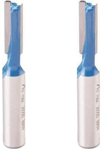 kwb HSS Nutfräser Ø 8 mm, hartmetallbestückt mit präzisem Spannschaft und optimierter Schneidengeometrie für ein exaktes Fräsbild (Packung mit 2)