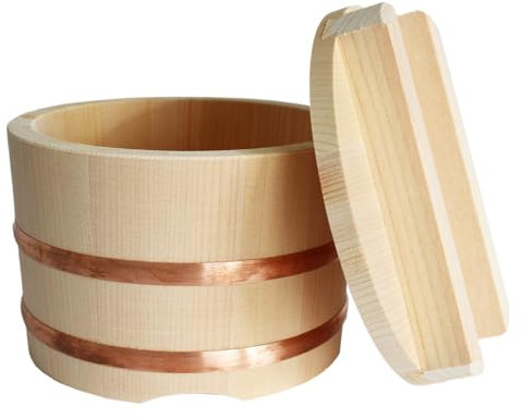 Kiso Sawara Edo Bitsu Mini Ohitsu mit Reislöffel, 1 Stück, Made in Japan