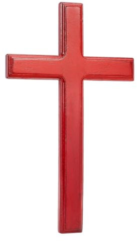 nbeads Holzkreuz-Wanddekoration, 30x17.2cm Kruzifix-Kreuz Handgefertigtes Holz-Hängekreuz Kirchen-Hängeornament Für Ostern Zuhause Wohnzimmer Wanddekoration Schamottestein