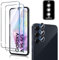 Funrae Verre Trempé pour Samsung Galaxy A35 5G avec Caméra Arrière Protecteur [2+1 Pièces], Protection Objectif Caméra Individuel pour Tout Coque，Dureté 9H HD Glass Film de Protection d’écran