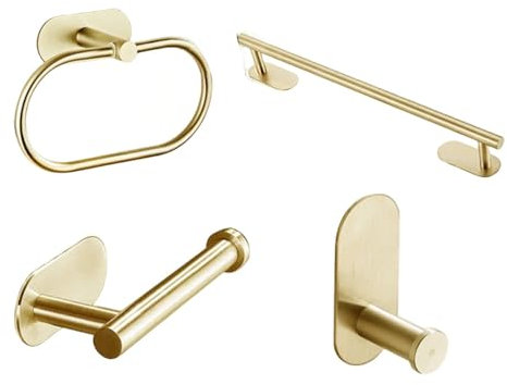 Goldenes Badezimmer-Hardware-Set, Papierhalter, Handtuchhalter, Bademantelhaken, Handtuchhalter, Edelstahl, Badezimmer-Accessoires ohne Nägel, Lila