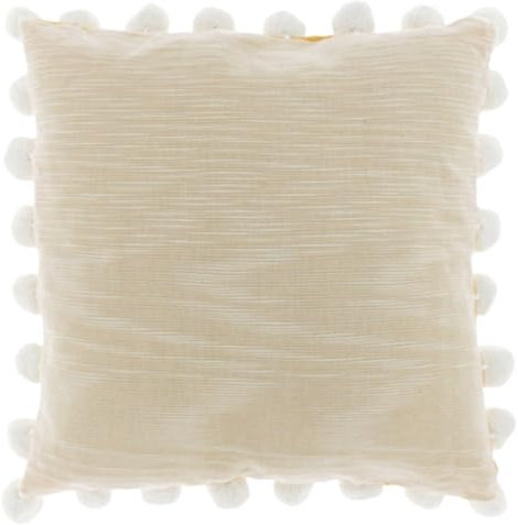 Marrakesch Kissenbezug IWAN Mangofarben inklusive Füllung Kissen 45x45 cm groß | Sofakissen Kuschelkissen aus Baumwolle als Aesthetic Wohnzimmer Deko auf dem Sessel | Dekokissen