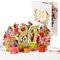 CNLITIHEKA Pop Up Karten zum 80. Geburtstag, 80. Blume Geburtstag Grußkarten, 80. Popup-Jubiläumskarte, Geschenkkarte zum Geburtstag mit Notiz und Umschlag.