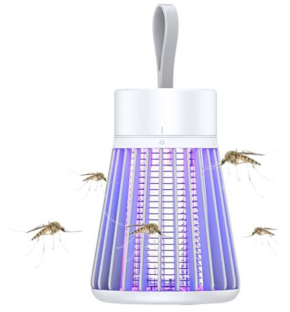 2024 Camping Insektenvernichter Elektrisch, Mückenlampe, Mini Mückenfalle, Moskito Killer Tragbarer, Insektenfalle Moskito Killer mit UV Lampe und USB Wiederaufladbare, für Schlafzimmer Innen Aussen (