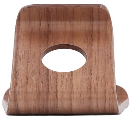 Soporte de la Tableta del Teléfono de Madera, Construcción de Madera de Nogal, Diseño Ergonómico, Almohadilla Antideslizante TPU, Portátil y Versátil, para la Tableta del