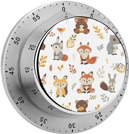 Zeitschaltuhr Niedliche Tiere Im Wald Küchentimer Countdown Magnetischer Timer Mechanischer Timer Für Backen Kochen Backofen