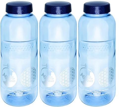 3er Set Acala Trinkflasche Grip 0,5 L aus Tritan | BPA-frei | Mit Blume des Lebens