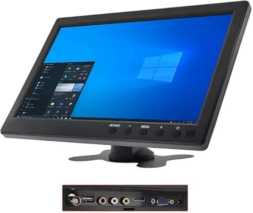 GeDi Monitor 10.1 Full-HD HDMI VGA AV Per Videosorveglianza e Auto Camper GD-101FHD