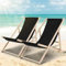 Ollewiellan 2er Set Liegestuhl Klappbar Holz schwarz Strandstuhl Holz,Gartenliege Holz bis 120kg,Verstellbar Sonnenliege Holz wetterfest Holzklappstuhl Strandliege für Patio Balkon Strand