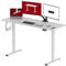 SANODESK Höhenverstellbarer Schreibtisch 160 x 60 cm mit Memory-Funktion, Elektrischer Steh-Sitz Tisch für Heimbüro, Ergonomischer Computertisch mit Modernem Design und Vierteiliger Tischplatte, Weiß
