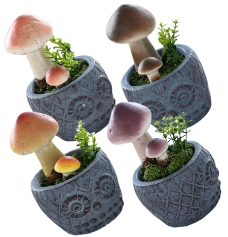 Toddmomy 4 pièces Décoration Murale Fausse Plante Pot Artificiel Décor Intérieur pour Balcon et Bureau