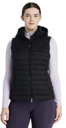 LeMieux Rose Hooded Puffer Gilet - Two Way Zip - Detachable Hood