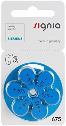 Siemens Signia Hörgerätebatterien Typ 675 (PR44, Blau) – 30 Stück (5 x 6) – Zink-Luft Batterien 1,4V – extra Lange Laufzeit & zuverlässige Leistung – Original Siemens Qualität