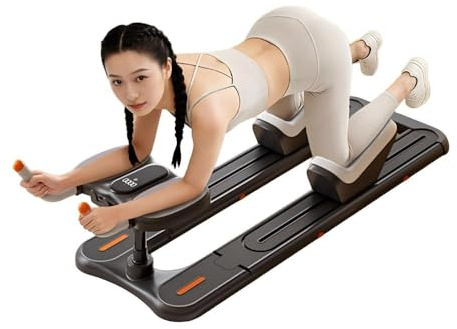 YWQJL fitnessgeräte für zuhause,Reformer Pilates Maschine,6 in 1 Spine Trainer Waist Trainer Digital Timer Home Fitness Equipment taillentrainer Damen sportgerät(A,128 * 28 * 46cm)