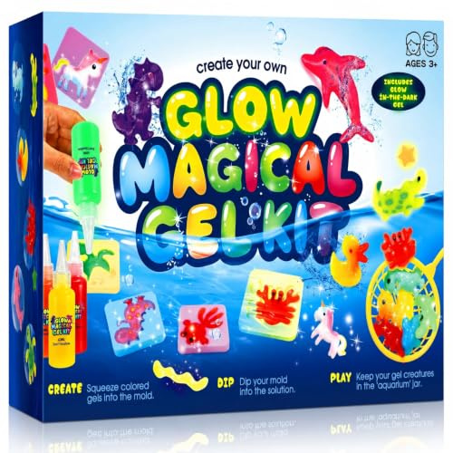 Wasser Elf Kit, Magisches Aqua Gelz Set Bastelset Kinder ab 4 5 6 7 8 9 10 Jahre Geschenk Mädchen 6 7 8 Jahren Kreative Wasserperlen für Kinder Wassertiere Selber Machen Jungen Spielzeug ab 4-12 Jahre
