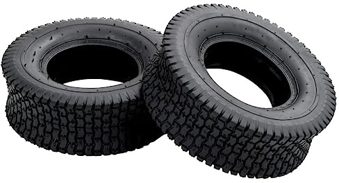 Mangloder - Pneumatici per carriola, 2 pezzi, 13 x 5.00-6 4PR, in gomma, antiforatura, per carriola, carrello da trasporto, carriola da cantiere, carriola da giardino, carichi pesanti e pavimenti