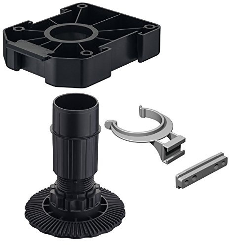Gedotec Schrankfüße Möbelfüße | AXILO 78 | Höhe 150 mm höhenverstellbar | 20 Stück Verstell-füße für Möbel | Schrankbeine schwarz aus Kunststoff | Möbelfuss Komplett Set | Füße für Schränke