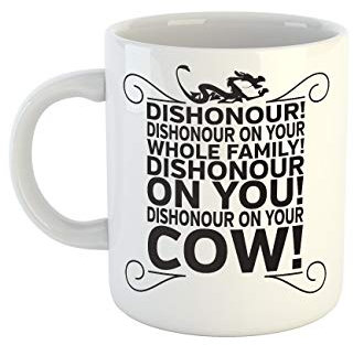 clothinx Kaffeetasse mit Aufdruck Dishonour