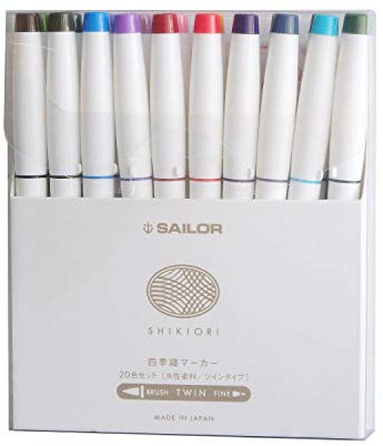 Sailor Calligraphy Brushpens Shikiori 20 Stück