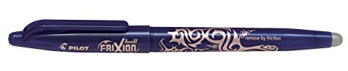 PILOT Frixion Erasable Rollerball Pen Broad, 1.0mm Tip- Blue, Box of 12 4902505551154