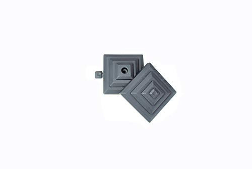 5 x Linic Plastic Fence Post Caps for 2x2 (50mm) Post, Rot Proof (GT0075). UK Made. Free UK Postage (Grey)
