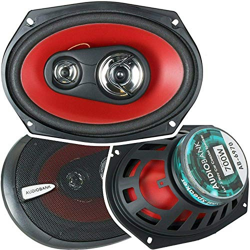 Pair of Audiobank 6x9 1000 Watt 4-Way Car Audio Stereo Coaxial Speakers - AB790