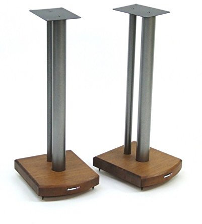 Atacama Moseco 5 Speaker Stands Dark Bamboo-Gloss Black Pole