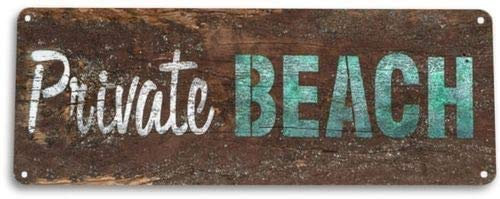 Hongxin Beach Cottage Rustic Beach Blechschild Retro Metall Poster Vintage Kunst Schild Schilder Hof Garten Tür Cafe Pub Toilette Geburtstag - Metall, 20 cm x 30 cm, Dekorative Wandtafel
