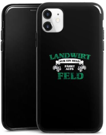 Silikon Hülle kompatibel mit Apple iPhone 11 Case schwarz Handyhülle Landwirtschaft Weisheiten Traktor