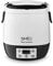 SIMÉO - Lunchbox Électrique Time to Lunch LBE420 - Boîte Chauffante, Programmable, 3 Temps de Cuisson, Maintien du Chaud, 2 Contenants - Blanc, 20,5x20,5x21 cm