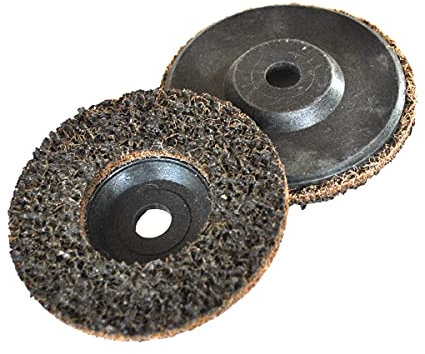 2 Stück Polierscheibe ø: 75 mm, Typ: Grob, Aufnahme: 10 mm - passendes Zubehör für viele Akku Winkelschleifer und Druckluft-Geräte