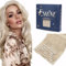 Clip in Extensions Echthaar Platinblond 50cm 7 Stücke 120g Doppelt Tressen Blond Hair Extensions Clip in Echthaar Täglicher Gebrauch Haarverlängerungen Farbe 60