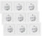 ChiliTec 3-Fach Steckdose Unterputz Delphi 3 Steckdosen mit 3er Abdeck Rahmen Klemm Anschluss 3 Sets Weiß