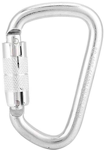 Auto Locking Carabiner Clips 45#Carbon steel Heavy Duty D Shaped Carabiners Professional 40KN Lightweight Self Lock Carabiner Outdoor Climbing Equipment for Hiking Rappelling Swing Rescue Gym