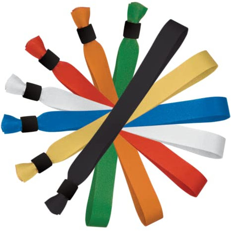 20 Schwarz Satin-Stoff-Armbänder, Stoffarmbänder mit Kunststoffverschlüssen