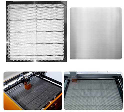 PEALOV Wabentisch Für Lasergravierer, Honeycomb Arbeitstisch Für Graviermaschine, 450*430*22mm Passend Für Laserschneider, Mit Aluminiumplatte, Waben Arbeitsplatte